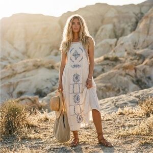 knee length dresses for ladies Perfect Storm Midi- Black ~ Free People – Arizonia Rose main image 0